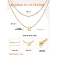 thumbnail image 5 of Silvora 14K Gold Plated Layered Letter Initial Pendant Necklaces for Women Stackable Layer Necklace Delicate Jewelry Birthday Christmas Valentines Gifts for Her, 5 of 8