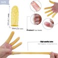 thumbnail image 2 of 100pcs Latex Finger Cots Protective Fingertips Gloves Rubber Industrial Fingerstall Sleeves (Yellow), 2 of 4