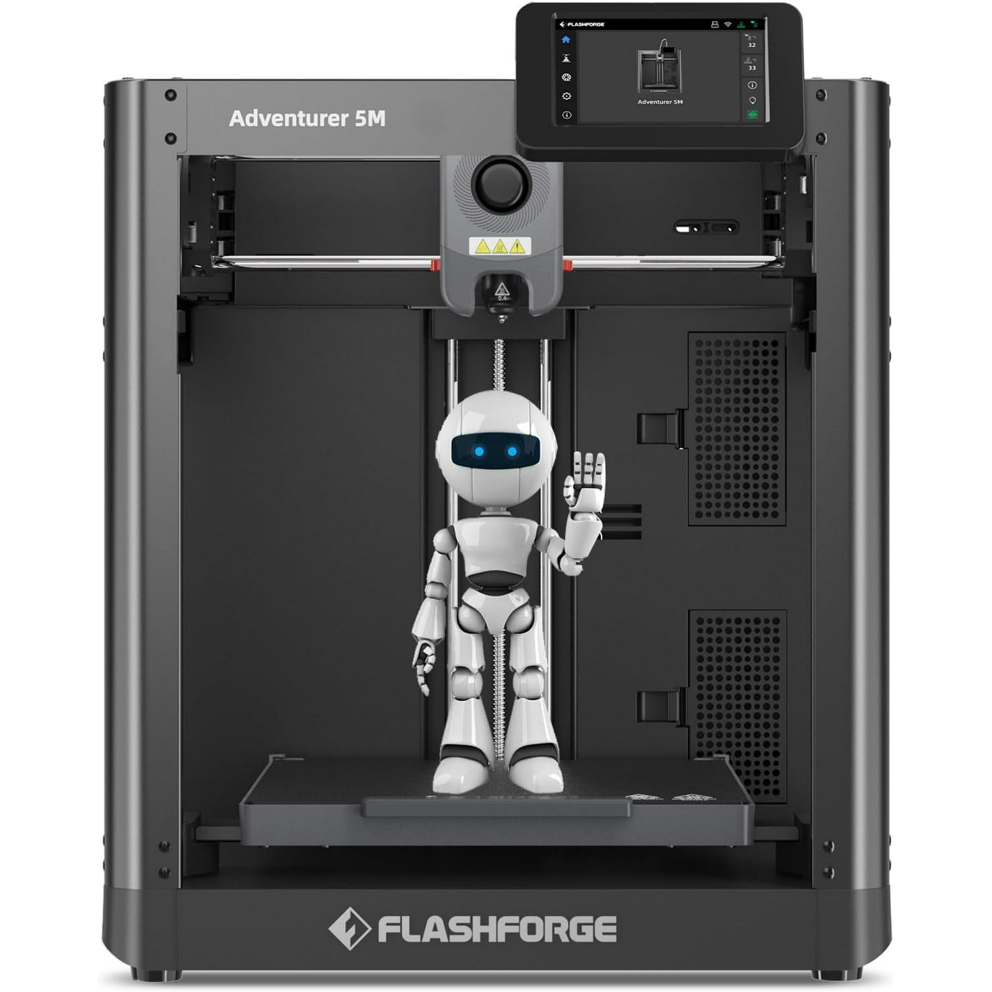 FLASHFORGE imprimante 3D Adventurer 5M, FDM imprimante 3D de nivellement entièrement automatique, impression Haute Vitesse Max 600mm/s, structure XY de base, grande taille d'impression 220*220*220mm