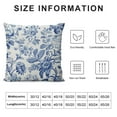 thumbnail image 5 of Creowell Chinoiserie Throw Pillow Covers Blue and White Porcelain Floral Decorative Pillow Cases Cushion Covers for Sofa Couch Car Bedroom Home Decor, 5 of 5