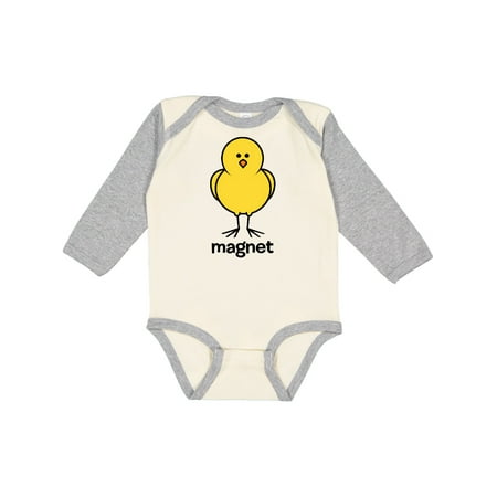 

Inktastic Chick Magnet Gift Baby Boy Long Sleeve Bodysuit