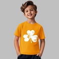 thumbnail image 2 of Ruyang St Patricks Day Cute Irish Shamrock Graphic Shirt for Girls Summer Short Sleeve Tee Tops Toddler Kids Cotton Crewneck T-Shirt, 2 of 8