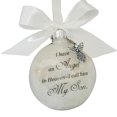thumbnail image 2 of Christmas Ornament Feather Ball - Angel in Heaven - Memorial Ornament for Loss of Dad- I Have an Angel in Heaven I Call Him Dad - Father Memorial Ornament - He Forever in Our Heart, 2 of 10
