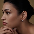 thumbnail image 6 of LeCalla 925 Sterling Silver Chunky Hoop Earrings Women | Antique Textured Click-Top Hoops, 6 of 7
