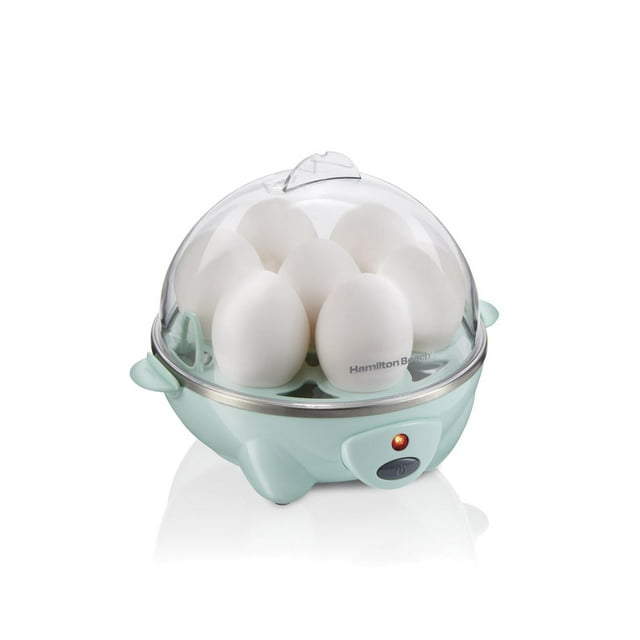 Hamilton Beach 3-in-1 Electric Egg Cooker, 7 Egg Capacity, 300 Watts, Mint, 25504G