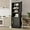 15.75w-2door-black, variant on 67"H Metal Tall Narrow Bathroom Storage Cabinet, Freestanding Floor Cabinet with 2 Doors and Adjustable Shelves, Pantry storage Cabinet for Bathroom, Living Room, Entryway and Kitchen (Black)