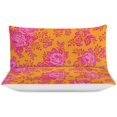 thumbnail image 3 of HAHDAXIA Floral Print Bedding Solid Comforter Set for All Seasons,3 Pieces(1 Comforter+2 Pillowcases),Soft Microfiber Bedding Set Twin(86"x70"), 3 of 7
