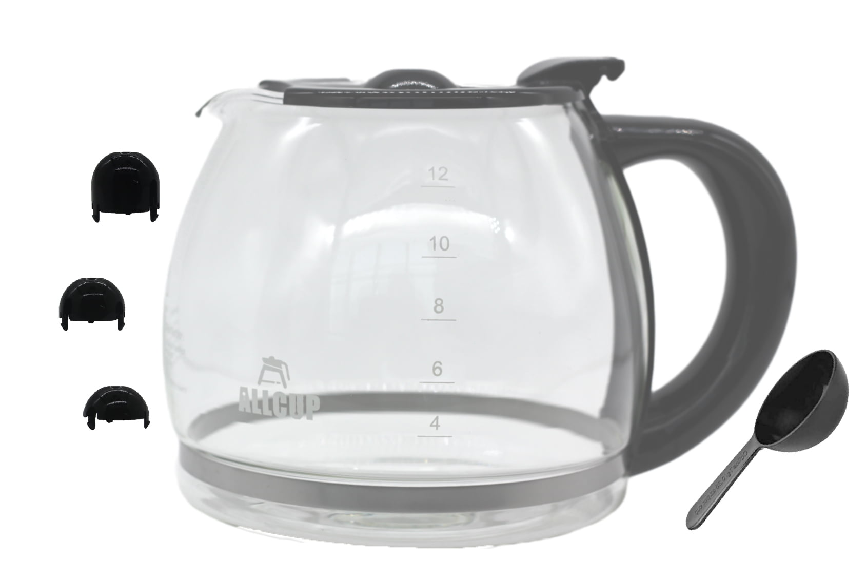 ALLCUP 12CUP Glass Replacement Coffee Carafe Compatible with Mr