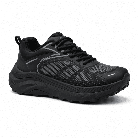 UNTRAP Footwear Breathable mesh sports shoes, anti-slip and durable (black)