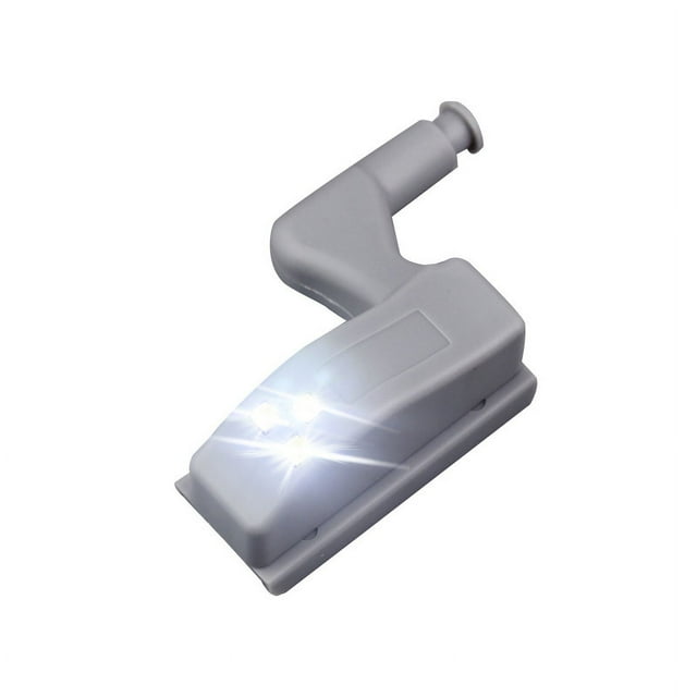 Luces de bisagra sin batería, luz universal para gabinete, color blanco cálido, batería de 12 V 23 A para muebles de cocina, hogar, armario, puerta.
