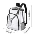 thumbnail image 3 of NSESSHome Clear Backpack for School - Large Heavy Duty Clear Bookbag, See Through PVC Transparent Backpacks for College Work, Black (for age 12 above), 3 of 8