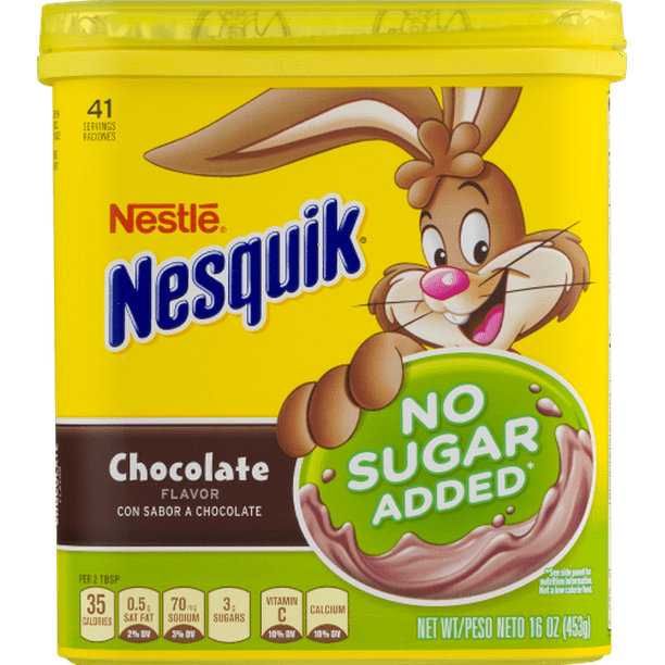 NESTLE NESQUIK No Sugar Added Chocolate Flavored Powder