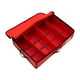 thumbnail image 1 of Caja de almacenamiento para ropa interior con cierre de cremallera y asa de transporte multiusos. Rojo, 1 of 9