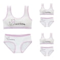 thumbnail image 2 of LYMAYTER Teen Girls Cotton Vest Style Training Bra Set Girls Soft Beginner Bras Comfortable Underwear, 2 of 8
