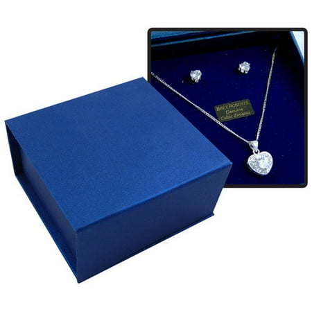 290-HNHE Bret Roberts Cubic Zirconia Heart Earrings And Necklace Set