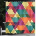 thumbnail image 3 of Ambesonne Geometric Shower Curtain, Abstract Pattern Vintage, 69"Wx70"L, Fuchsia, 3 of 4