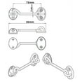 thumbnail image 3 of QCAA Marine Grade Stainless Steel 316 Cabin Hook Latch & Eye, 2.5", 1 Pack, 3 of 3