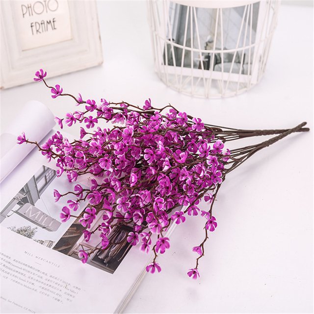 Worallymy Adorno de mesa portátil con flores artificiales decoración floral para el hogar oficina boda fiesta flor falsa rosa roja Worallymy JD735806817