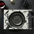 thumbnail image 3 of 4PCS Halloween Placemats  Ghost Skeleton Spooky Pumpkins Halloween Table Place Mats Set  Seasonal Kitchen Dinning Halloween Table Decor for Dining Table  Pumpkins Halloween Decorations In, 3 of 7