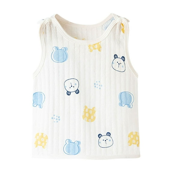 Zwiiyzr Baby Clothes Shirts for Newborn Infant Sleeveless Solid Graphic T-Shirt Round Neck Crop Top for Girls and Boy Tank Top Tee 0-12 Months Light Blue