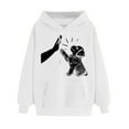 thumbnail image 2 of Fznquz Long Sleeve Shirts for Women Casual Pullover Plain Hoodies White Trendy Cute Graphic Fall Womens Tshirt, 2 of 5
