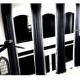 thumbnail image 1 of Extra Long Sheer Voile Curtain Panel Custom Made Length for high Ceiling 2 Story. (10 ft, Black), 1 of 2