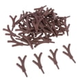 thumbnail image 4 of 40 piezas de mini cuernos de ciervo artificiales para decoración de árboles y cosplay, cuernos de alce de plástico, tocados, astas de ciervo, etc. marrón, 4 of 8