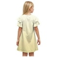 thumbnail image 3 of gdxvjhbj Robe d'Anniversaire pour Fille Robe Papillon pour Bébé Fille Tutu à Volants Sans Manches Robes Robe de Fête 4T 5T (Jaune, 4-5 Ans), 3 of 9
