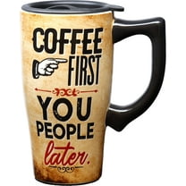 COFFEE FIRST 18 OUNCE CERAMIC TRAVEL MUG