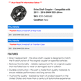 thumbnail image 2 of Drive Shaft Coupler - Compatible with 2011 - 2016 BMW 535i xDrive - Dorman, 2 of 2