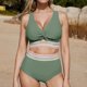 thumbnail image 1 of Traje de baño de moda para mujer, conjuntos de bikini de cintura alta, dos piezas, traje de baño con nudo recortado, traje de baño de nailon para mujer, 1 of 8