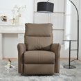 thumbnail image 3 of Rocker Chair Modern Recliner Single Sofa Seat Electric Swivel Rocking Chairs Power Swivel Glider Nursery Recliners for Living Room Bedroom,Brown, 3 of 15