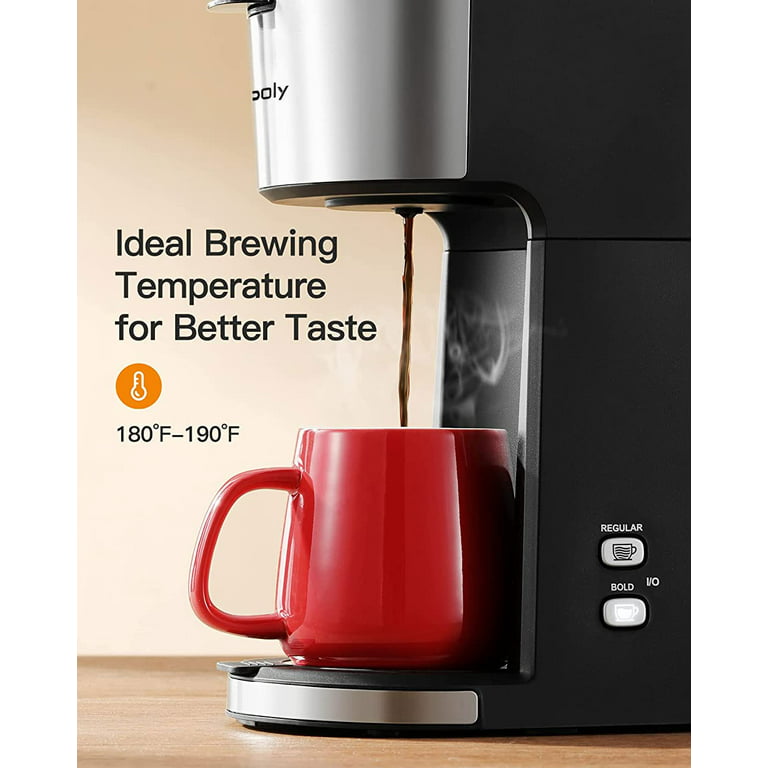Single Cup Coffee Maker with K Cup and Ground Options and Thermal