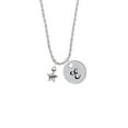 thumbnail image 2 of Delight Jewelry Silvertone Mini ''Believe'' Star Silvertone Script Initial Disc - E - Charm Necklace, 20"+3", 2 of 4