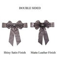 thumbnail image 5 of BalsaCircle 5 Charcoal Grey Reversible Satin Faux Leather Bow Tie Chair Sashes Buckles, 5 of 8