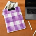 thumbnail image 5 of FORMRS A4 Clipboard Folder with Pen Holder Horizontal Foldable School Office Binder, Purple and White Pattern, 5 of 9