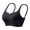 Black, variant on Womens Seamless Soft Support Fixed Padding Jelly Lifting Side Support Sports Bra
