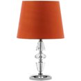 thumbnail image 2 of SAFAVIEH Crescendo 16 in. Crystal Table Lamp with Orange Polyester Shade, Set of 2, 2 of 5