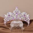 thumbnail image 2 of Yoyauz Women's Gold Crown Crystal Princess Tiara Crystal Queen's Crown Wedding, Bridal Hair Ornament Birthday Prom, Beauty Pageant Party  Barmitzvah Rite of Passage, Photo Props, 2 of 6