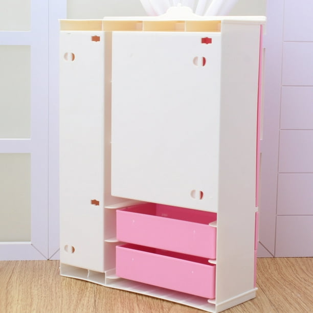 Doll Closet Wardrobe Clothing Organizer For Girl Doll Clothes And Accessories Storage
