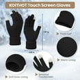 thumbnail image 4 of KOITHOT 5 Pcs Winter Beanie Hat Long Knit Plaid Scarf Touchscreen Gloves Wool Socks Set with Gift Box for Women Black, 4 of 7