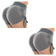 thumbnail image 3 of Qarigey Pantalones cortos de nido de abeja de cintura alta de melocotón para levantar la cadera, mallas cortas para gimnasio, entrenamiento Gris S 2Conjunto, 3 of 6
