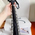 thumbnail image 4 of BQBQERT Fashionable Pearls Decorated Silk Neck Tie Jewelry Embellishment Pre Tied Adjustable Necktie Neckwear for Wedding Party, 4 of 9