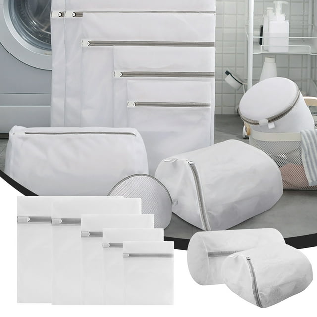 Xihbxyly Bolsa de Lavandería de Malla Fina, Antideformación, para Ropa Interior, Protege Sujetadores y Lencería, Lavable a Máquina, Protege La Ropa Delicada, Organizador de Artículos Pequeños, Varios