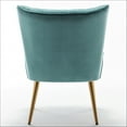 thumbnail image 5 of US Pride Furniture Sauter 23.2" Wide Mid-Century Modern Microfiber Accent Chair, Teal, 5 of 5