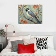 thumbnail image 4 of COMIO  - Gallery Wrapped Canvas Wall Art Birds on Tree Branch with Blooms Painting Print on Canvas Animal Canvas Art Bird Flower Wall Pictures for Home Bedroom Decor, 4 of 4