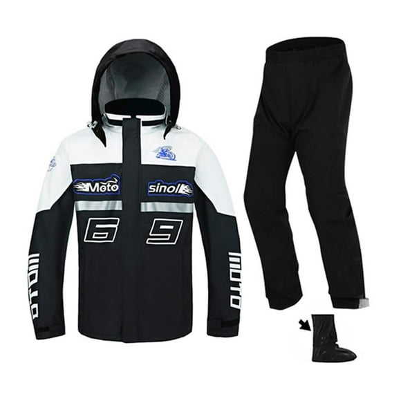 Impermeables SINOLL Reflectantes Impermeables con Fundas de Zapatos para Motocicletas y Bicicletas