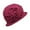 Wine, variant on Wool Cloche Hat for Women Elegant Winter Floral Design Fashion Accessory ,One Size