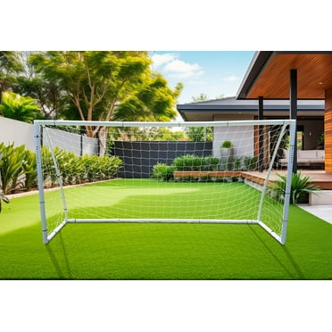 Vallerta® Premier 7 X 5 Ft. Portable AYSO Youth Regulation Size Soccer Goal. Heavy Duty 62MM Diameter PVC Frame w/Weatherproof 4mm Net Practice/Training Aid w/Easy Carry Bag.