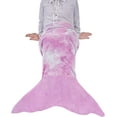 thumbnail image 4 of Mermaid Tail Blanket for Kids Teens Girls Rainbow Mermaid Blanket All Seasons Super Comfty Flannel Fleece Mermaid Sleeping Bag Best Gifts for Girls(19"×51"), 4 of 5
